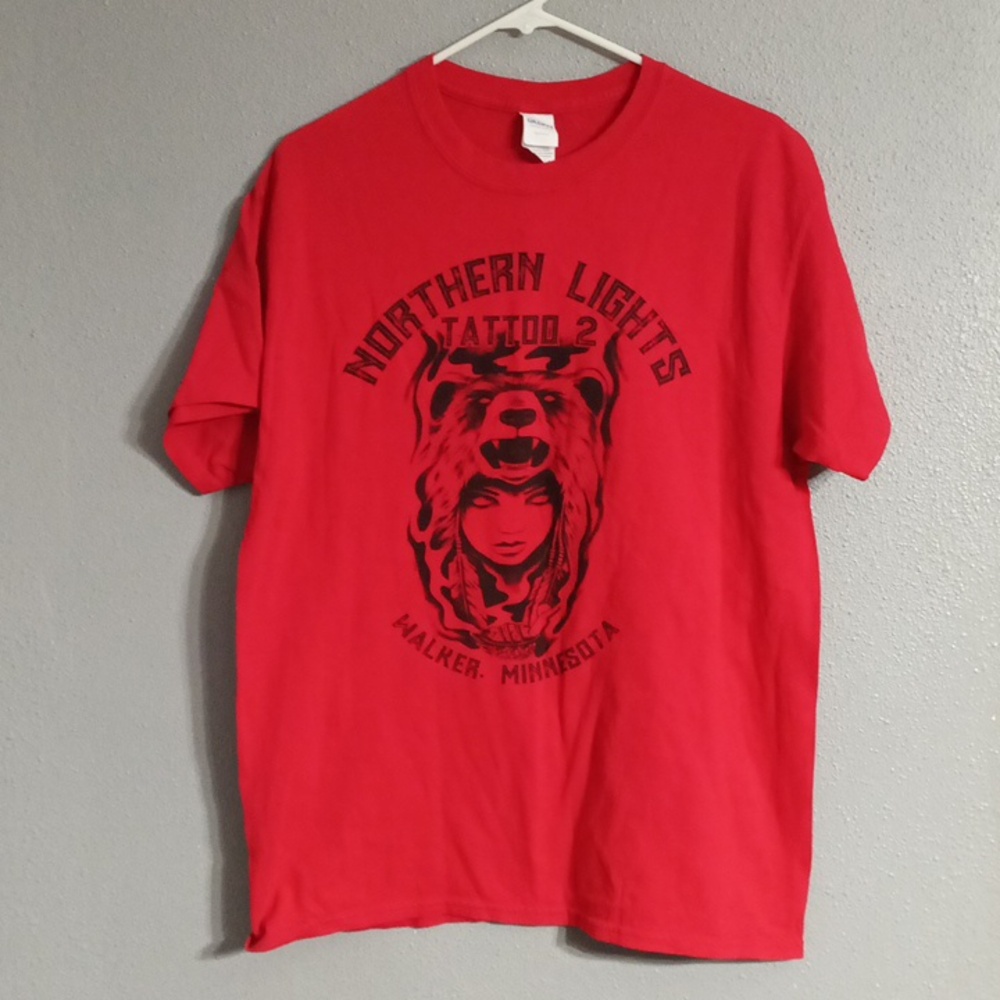 Northern Lights Tattoo T-shirt Size Large